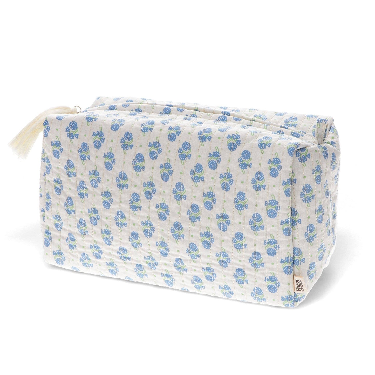 Quilted Wash Bag - Cornflower