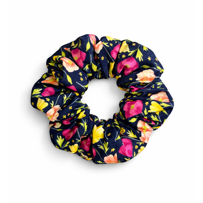 Misty Bloom Large Cotton Scrunchie